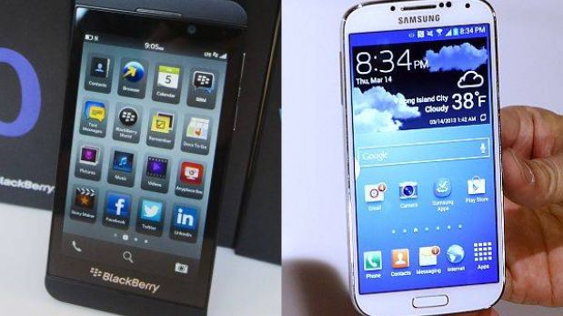 BlackBerry Z10 vs Galaxy S4: compara los dos supersmartphones que ya están en Perú