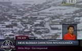 Puno: intensa nevada bloqueó carretera interoceánica