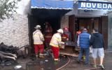 Gamarra: incendio consumió dos puestos en galería de estampados