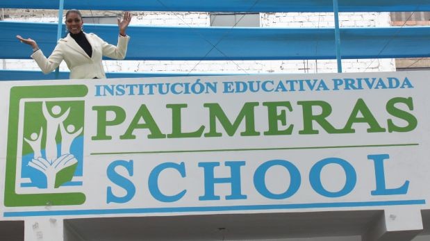 La congresista oficialista Cenaida Uribe es fundadora y promotora de colegio en Los Olivos.