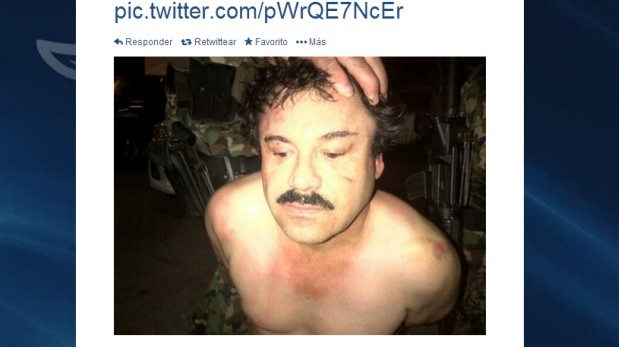 Arresto de 'El Chapo' Guzmán: la imagen que circula por redes
