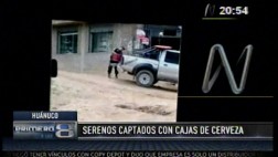 Captan a serenos llevando una caja de cerveza en hora de labor