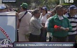 Trabajadores de las Fuerzas Armadas marcharon en Jesús María