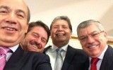 Alan García y su selfie con ex presidentes de México y Colombia