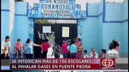 Escolares afectados por gases tóxicos no estudiarán 3 días