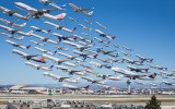 Esta imagen representa el gran tráfico aéreo de Los Ángeles