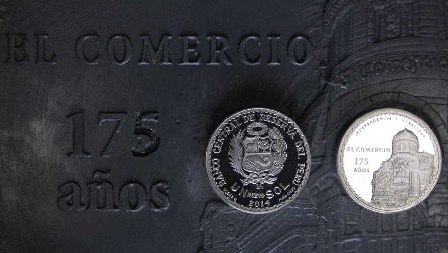 FOTOS: la moneda por los 175 años de El Comercio al detalle