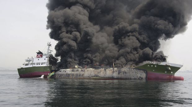 Japn: explosin de buque deja un desaparecido y cuatro heridos