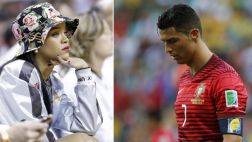 Rihanna sufrió con la derrota de Portugal en el Mundial