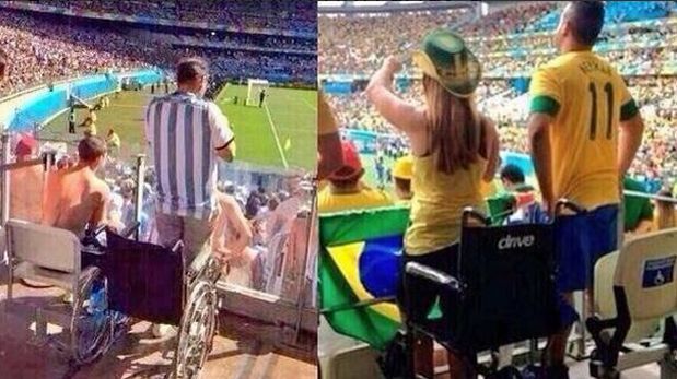 Hinchas fingen discapacidad para ver los partidos del Mundial