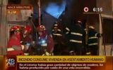 Un incendio consumió una chatarrería en San Juan de Miraflores