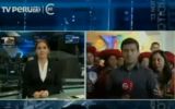 Nadine Heredia 'acomoda' a reportero en plena transmisión