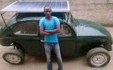 Este VW escarabajo funciona con energía solar y eólica