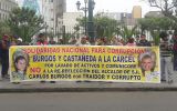 Decenas protestan contra Carlos Burgos frente al JNE