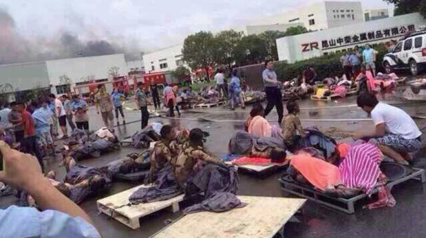 China: explosión dejó al menos 65 muertos y 100 heridos