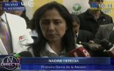 Nadine dijo que Humala no conocía pasado senderista de Romero