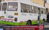Cúster con placa robada debía más de 105 mil soles en papeletas