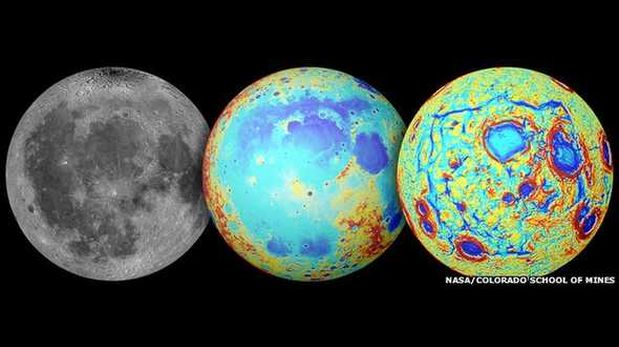 Expertos observaron una cuenca casi rectangular oculta en la cara visible de la Luna. (Foto: NASA)