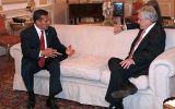 Ollanta Humala se reunió con Sebastián Piñera en Palacio