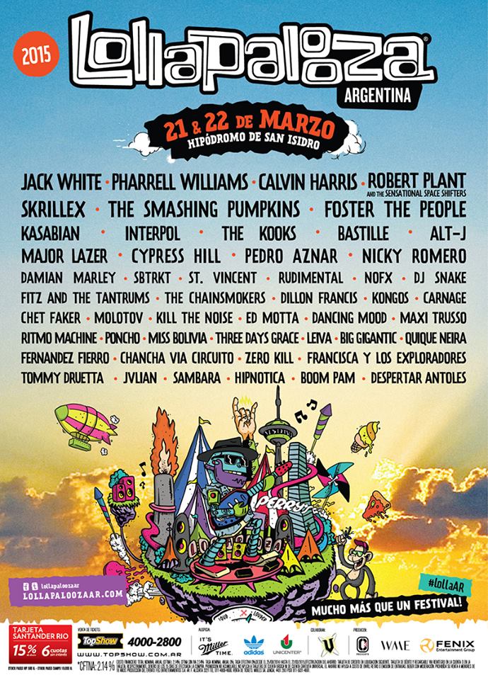 Lollapalooza los artistas confirmados en Latinoamérica LUCES EL