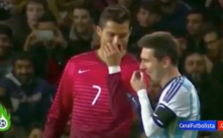 YouTube: Cristiano Ronaldo y la broma a Messi en pleno partido