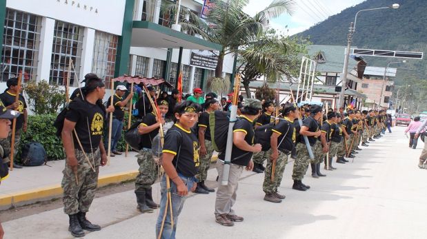 Presuntos etnocaceristas tomaron la plaza de Oxapampa