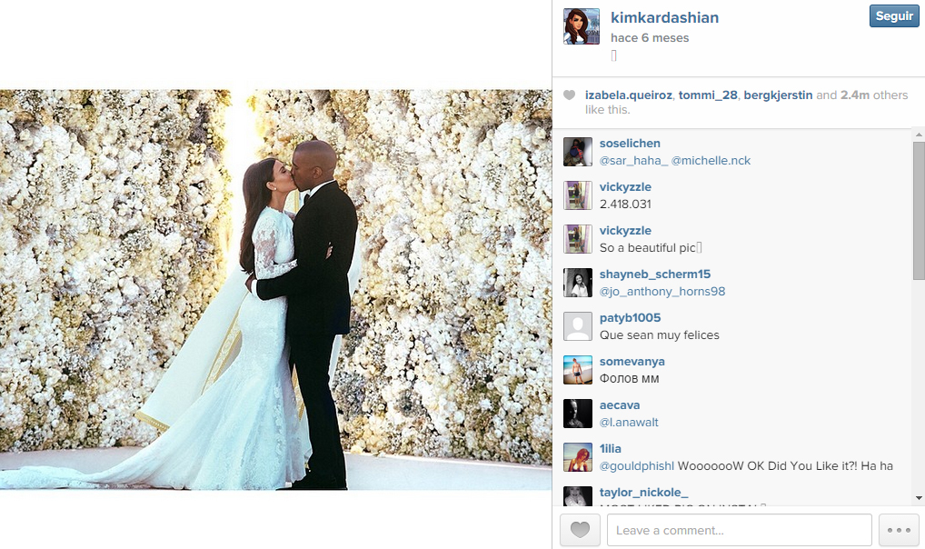 Instagram: Kim Kardashian lidera la mejor foto del 2014