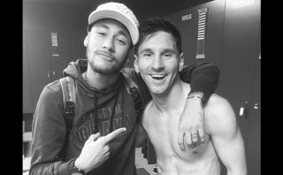 Neymar y su celebración con Lionel Messi en Instagram