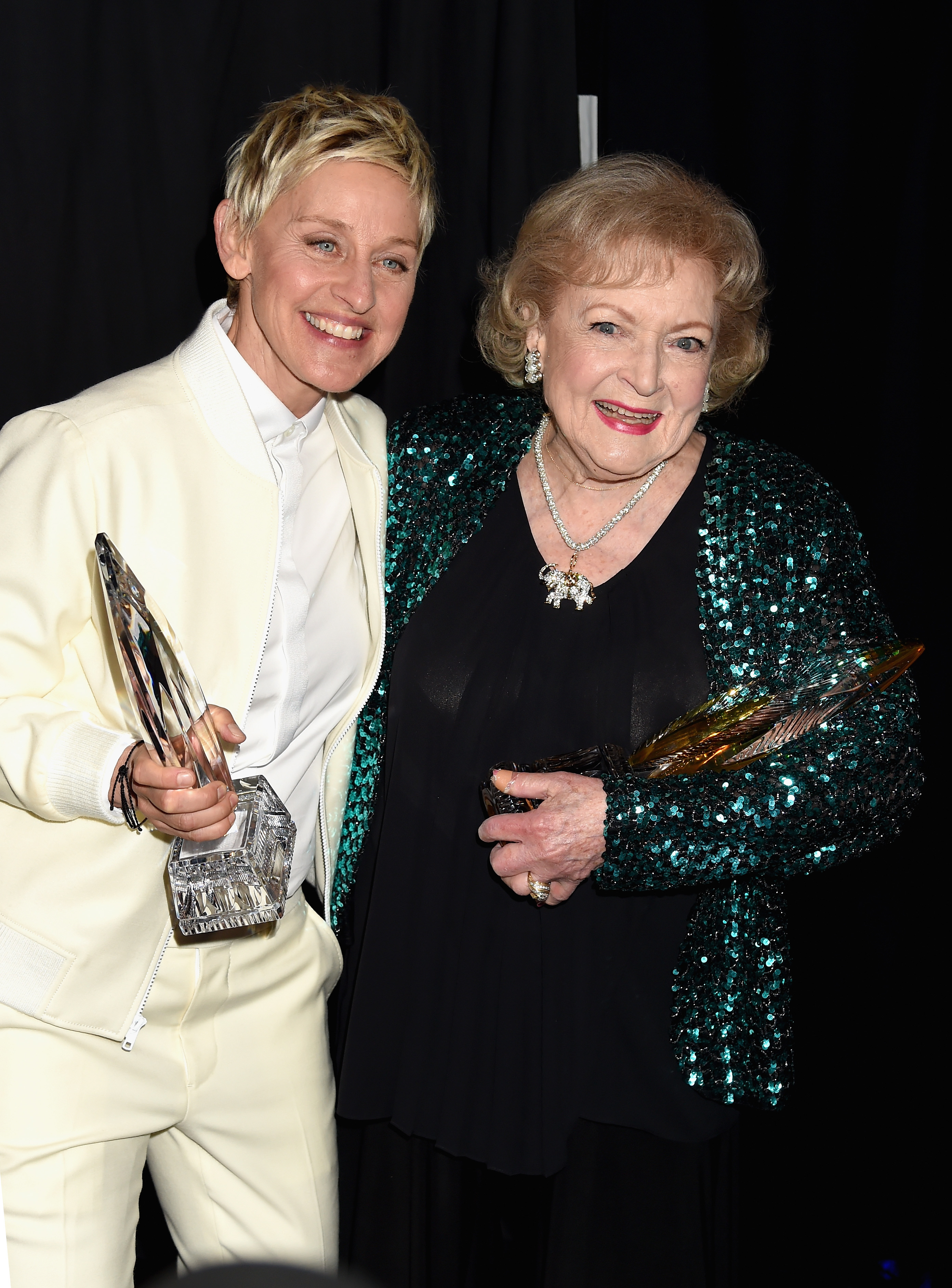 Ellen DeGeneres y Betty White. (Foto: Getty Images)