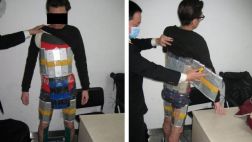 Intentó sacar de contrabando 94 iPhone 6 pegados a su cuerpo