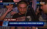 Marcha juvenil: detenidos fueron liberados por la Fiscalía