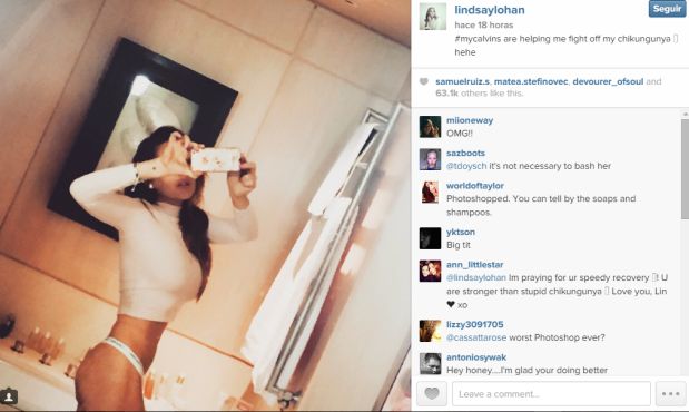 [Foto] Instagram: Lindsay Lohan y su exceso de Photoshop en un selfie