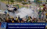 Protesta en Villa María del Triunfo terminó con enfrentamientos