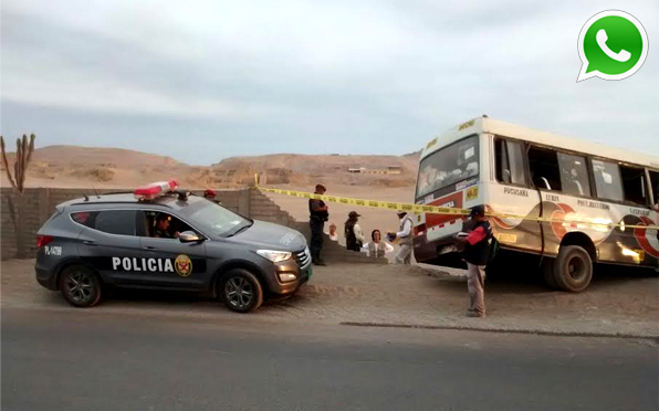 WhatsApp: coaster se estrelló contra santuario de Pachacámac