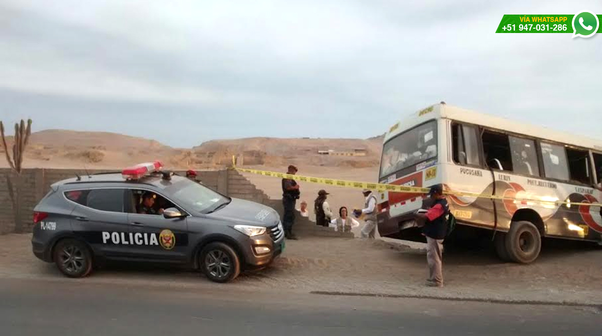 [Foto] WhatsApp: coaster se estrelló contra santuario de Pachacámac
