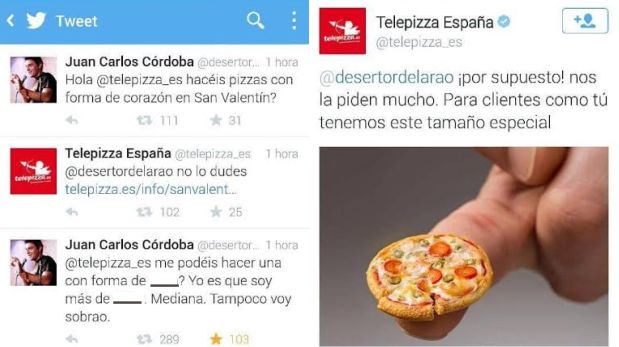 Twitter: genial respuesta de pizzería española a grosero troll