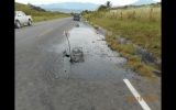 Bagua: petróleo afloró en plena carretera