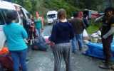Turistas que iban al Manu quedaron varados por colapso de vía