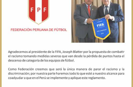 Descenso a racistas: FIFA Y FPF y la propuesta contra racismo