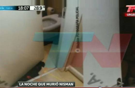Caso Nisman: Difunden fotos del baño tras la muerte del fiscal