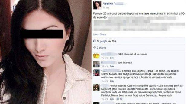 Facebook: joven rumana ofrece US$500 a quien la embarace