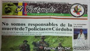 El grupo se daba una pátina pseudopolítica con la edición de este periódico. (Foto: Policía/ Min. Def. Colombia)