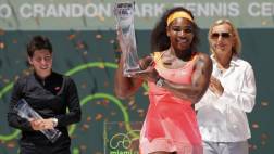 Serena Williams 'arrolló' a Carla Suárez y campeonó en Miami