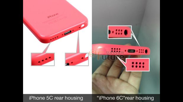 Imagen del supuesto iPhone 6C siendo comparado con el iPhone 5C. (Foto: Internet/ Future Supplie)