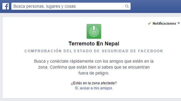 Facebook y Google lanzan herramientas por terremoto en Nepal
