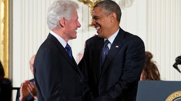 Barack Obama y Bill Clinton intercambian bromas en Twitter