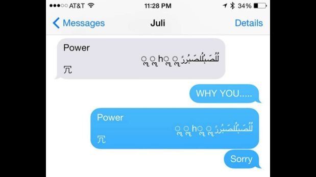 Apple detectó un mensaje capaz de hacer fallar los iPhones