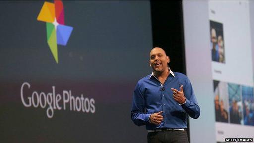 Presnetación de Google Photos durante la conferencia I/O de Google 2015.