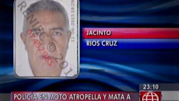 Jacinto Ríos murió de forma instantánea tras ser atropellado.(América Tv.)