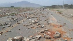 Tumán: azucareros bloquearon vía que une Chiclayo con Cajamarca